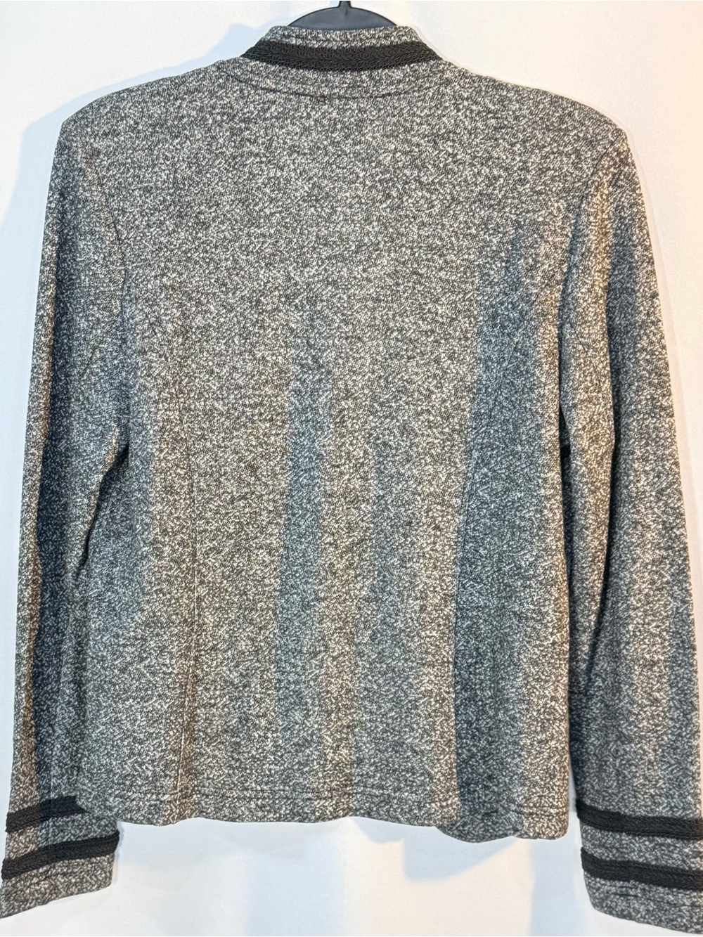 Tommy Hilfiger Marled Knit Military Button Jacket/Cardigan Gray Medium - Picture 3 of 8